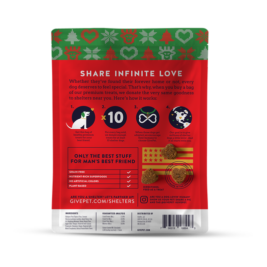 Pugly Sweater Party Soft and Chewy Training Dog Treats, 6oz Bag