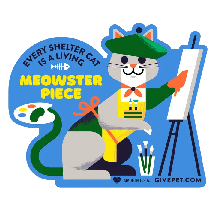 Meowsterpiece Sticker