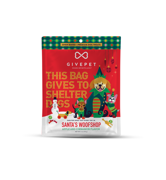Santa's Woofshop Baked Dog Biscuits, 6oz Bag