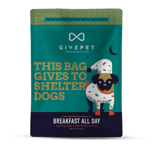 Breakfast All Day Baked Dog Biscuits, 11oz Bag