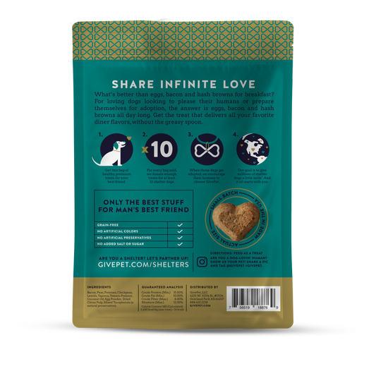 Breakfast All Day Baked Dog Biscuits, 11oz Bag