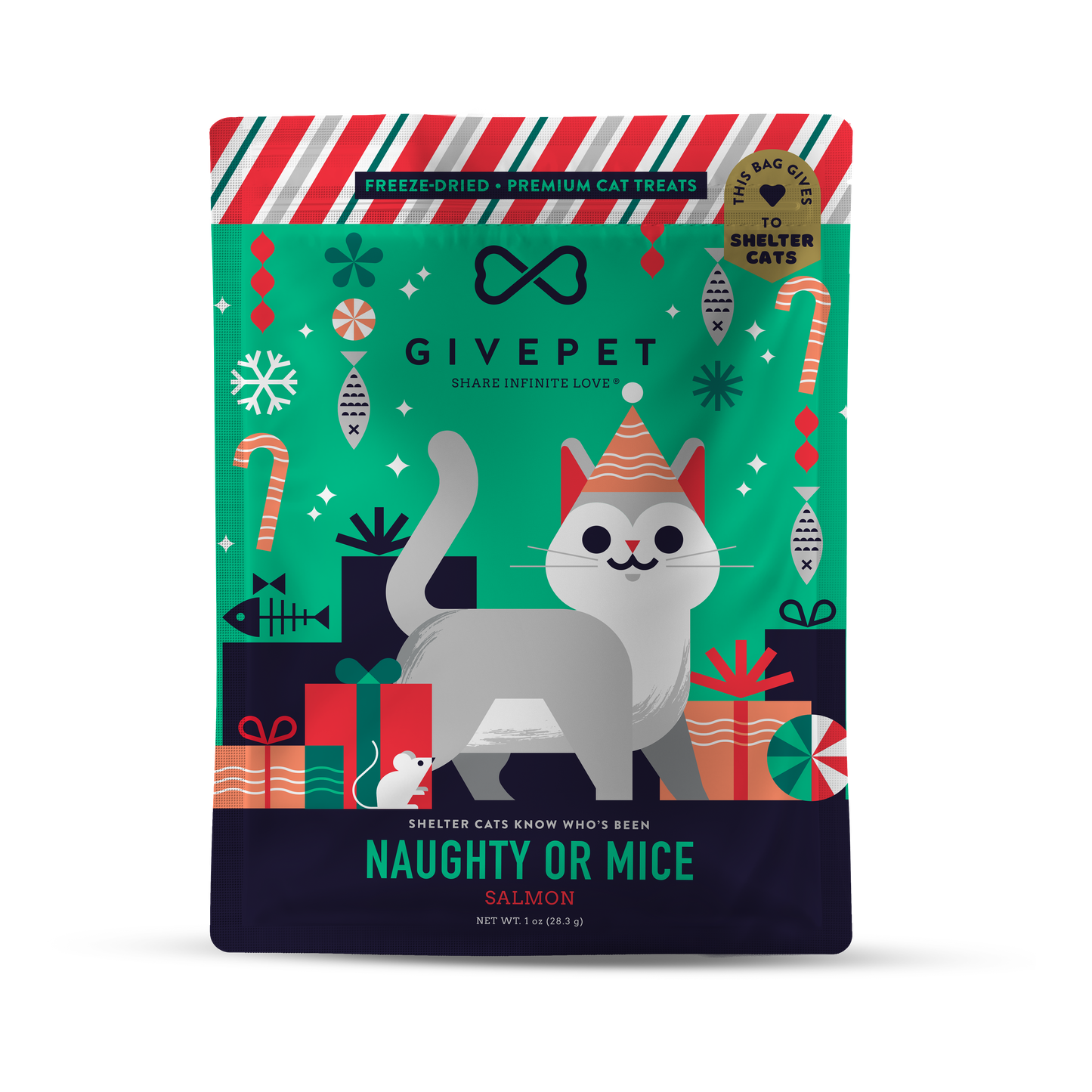Naughty or Mice Freeze-Dried Cat Treats, 1oz Bag