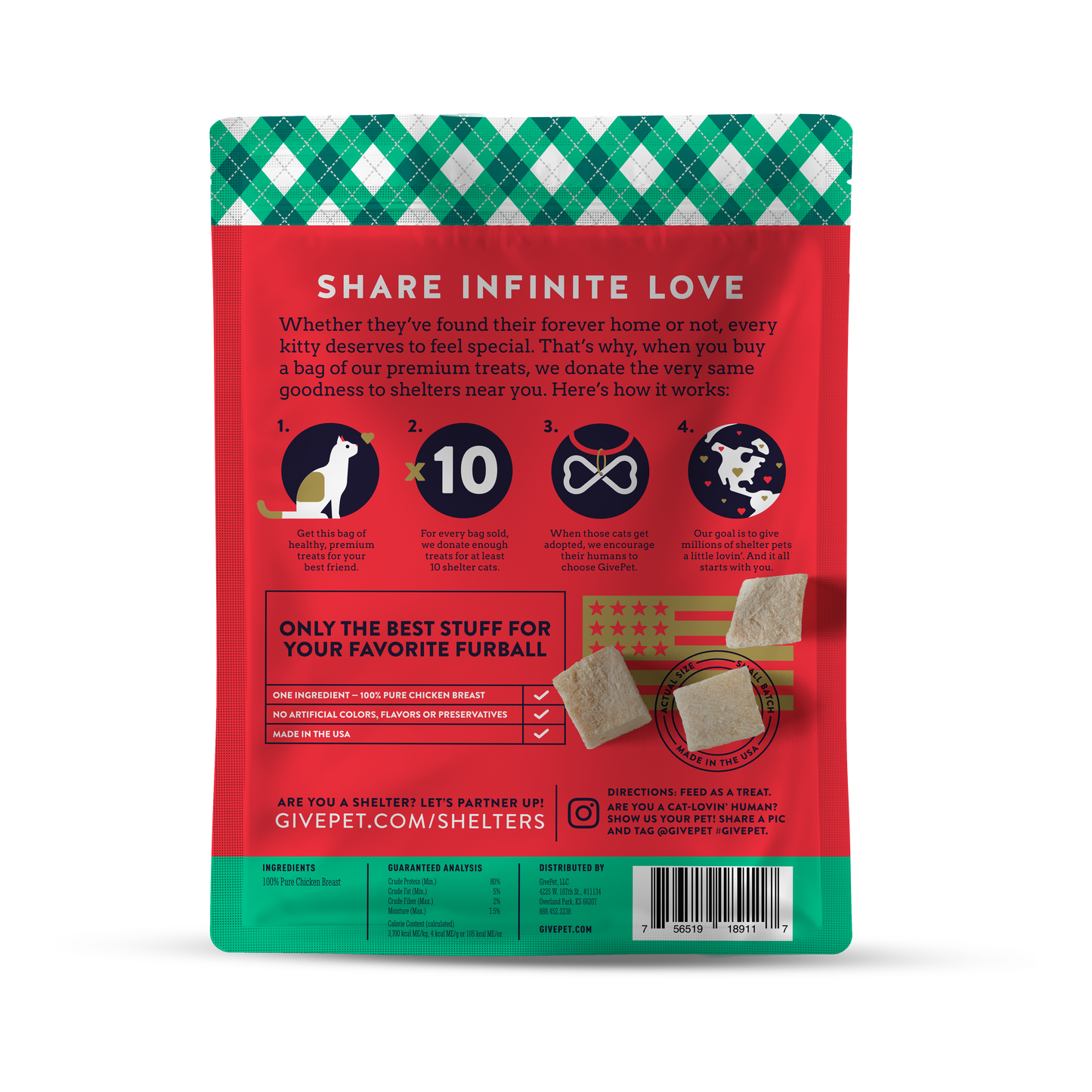 Santa Claws Freeze-Dried Cat Treats, 1.25oz Bag