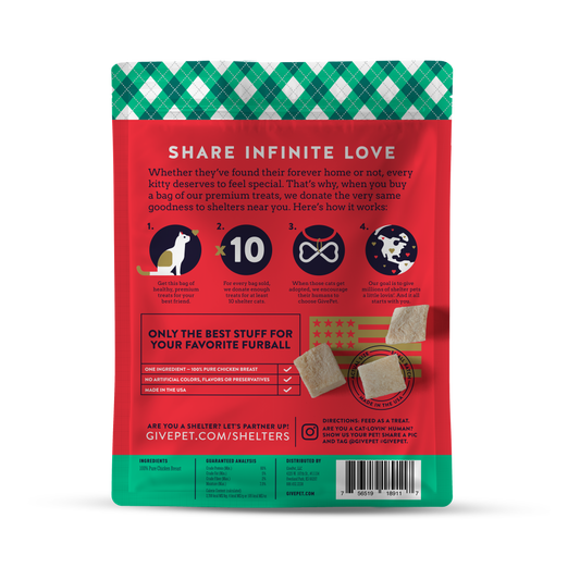 Santa Claws Freeze-Dried Cat Treats, 1.25oz Bag