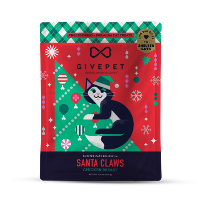 Santa Claws Freeze-Dried Cat Treats, 1.25oz Bag