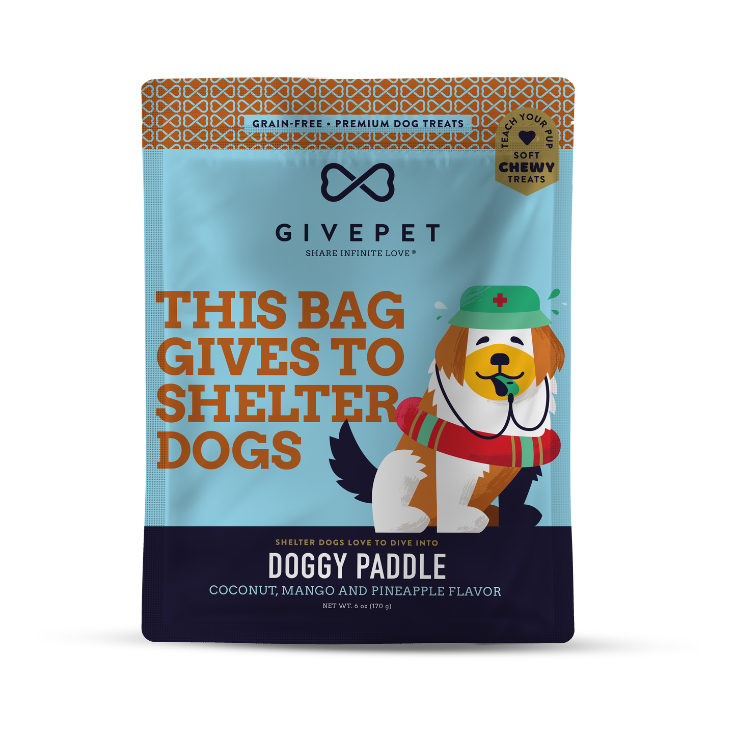 Doggy Paddle Soft and Chewy Training Dog Treats, 6oz Bag