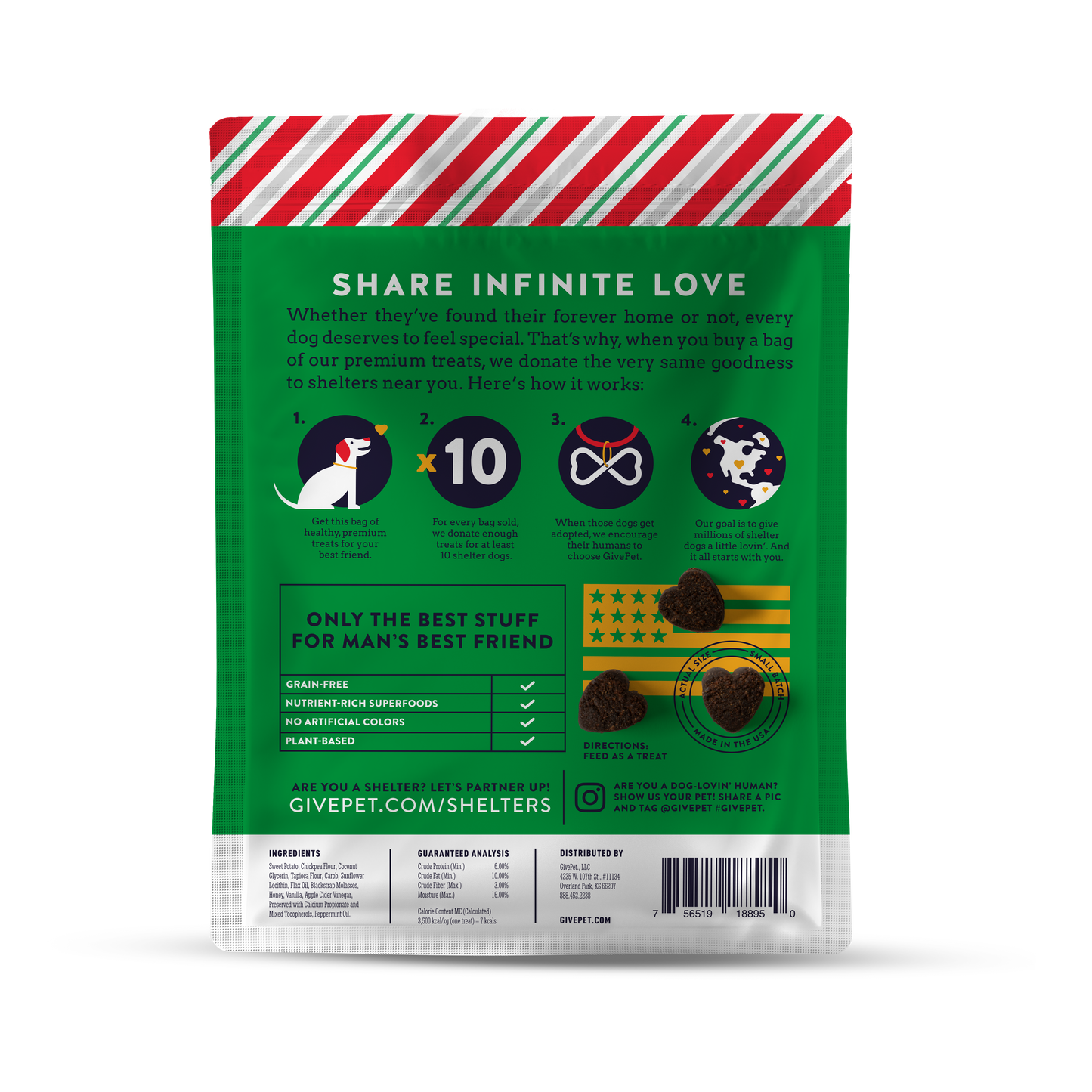 Peppermint Bark Soft and Chewy Training Dog Treats, 6oz Bag