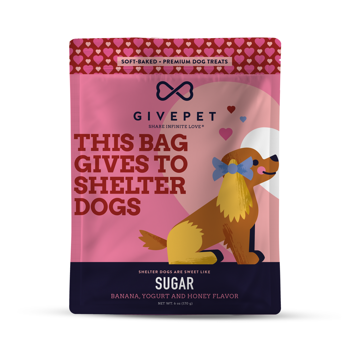 Sugar Soft-Baked Dog Treats, 6oz Bag