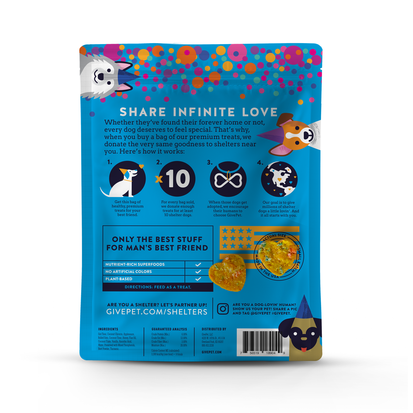 Birthday Bash Soft-Baked Dog Treats, 6oz Bag