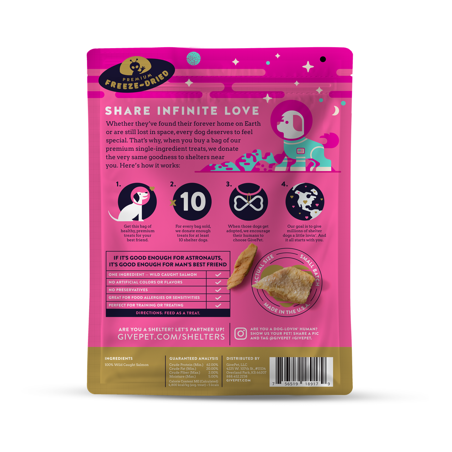 Astromutt Freeze-Dried Dog Treats, 3oz Bag