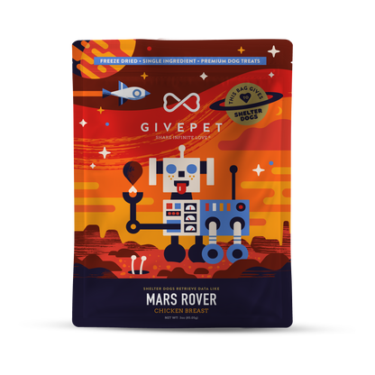 Mars Rover Freeze-Dried Dog Treats, 3oz Bag