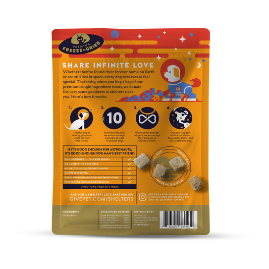 Mars Rover Freeze-Dried Dog Treats, 3oz Bag