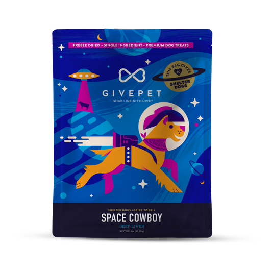 Space Cowboy Freeze-Dried Dog Treats, 3oz Bag