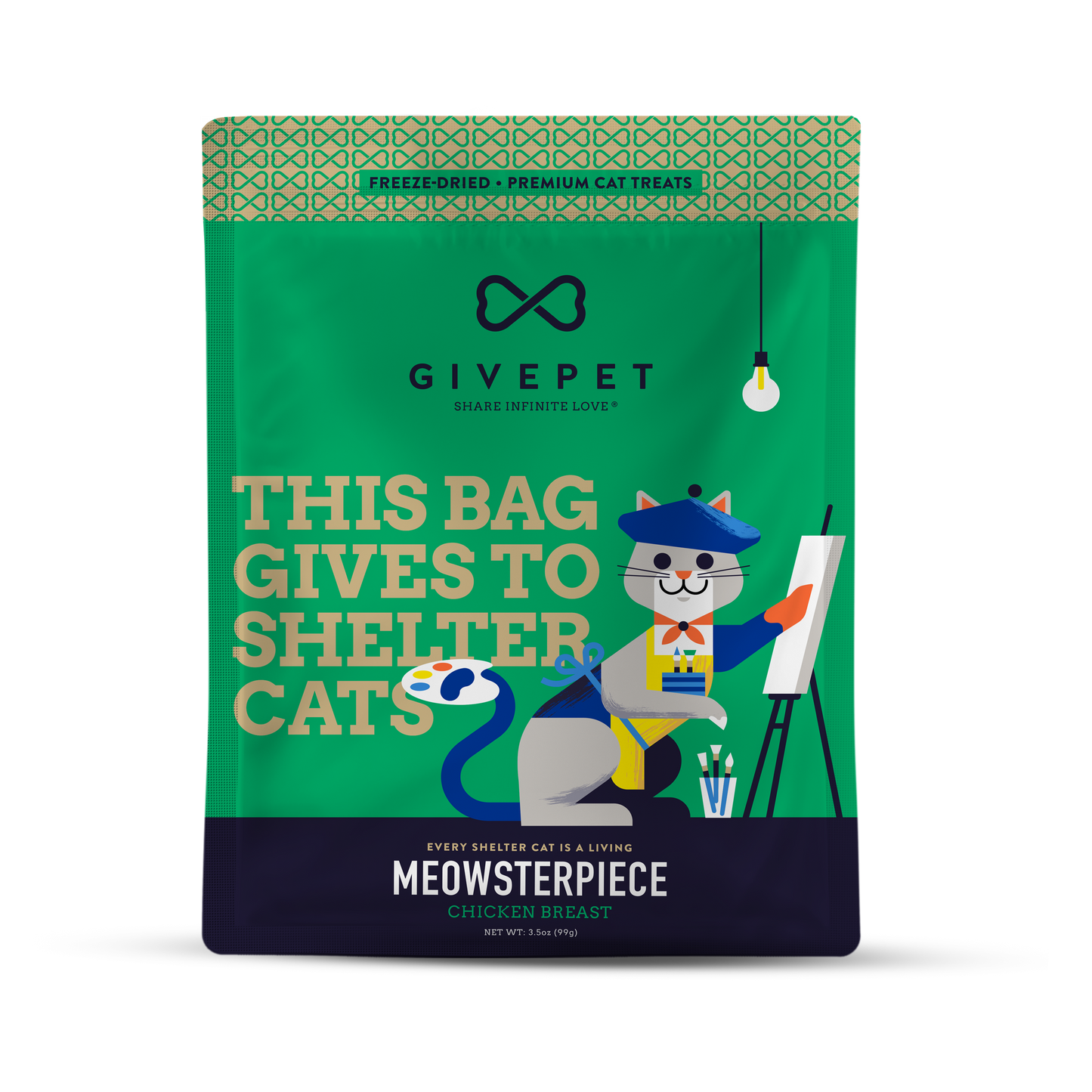 Meowsterpiece Freeze-Dried Cat Treats 3.5oz Bag